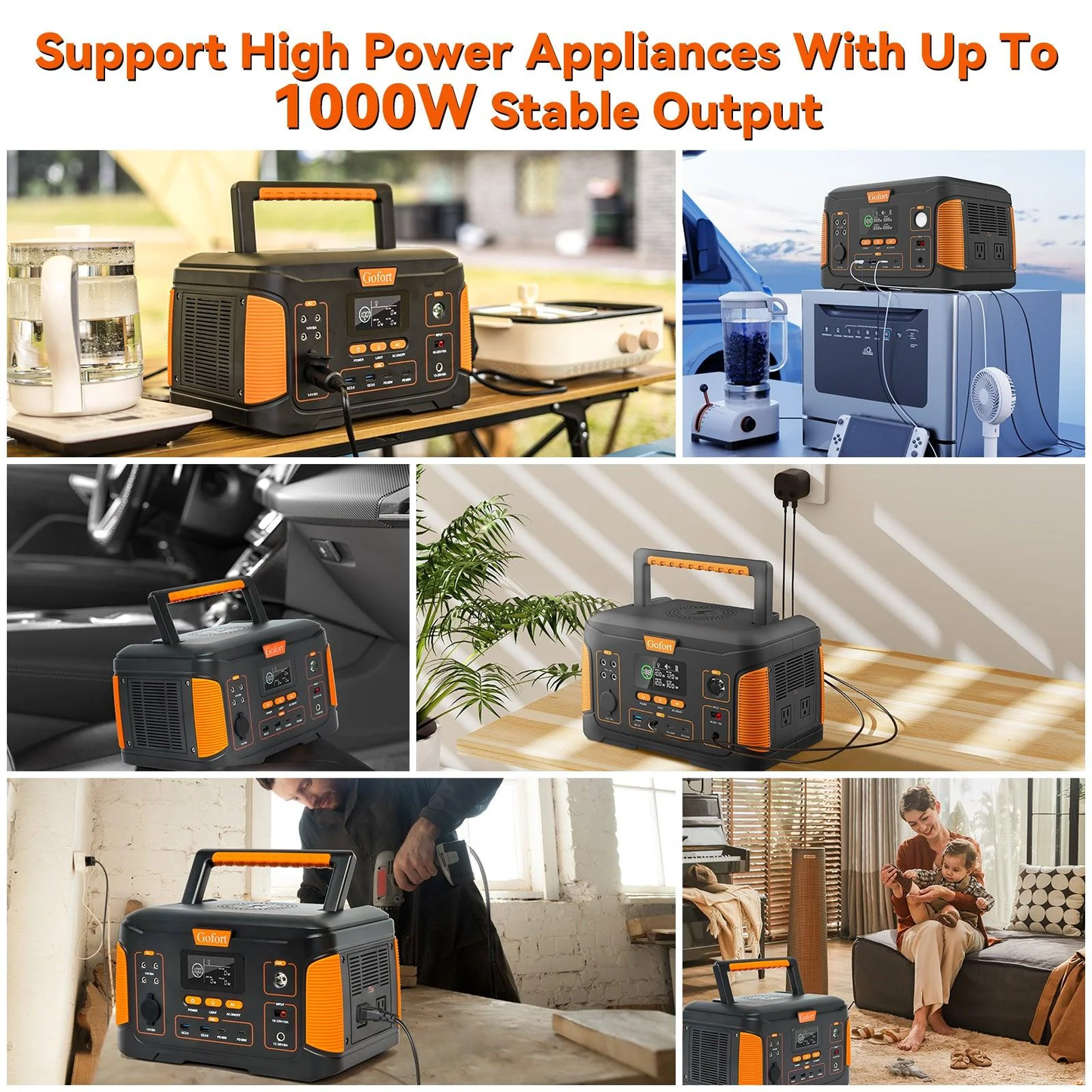 Gofort J1000Plus Portable Power Station | 1000W 932Wh