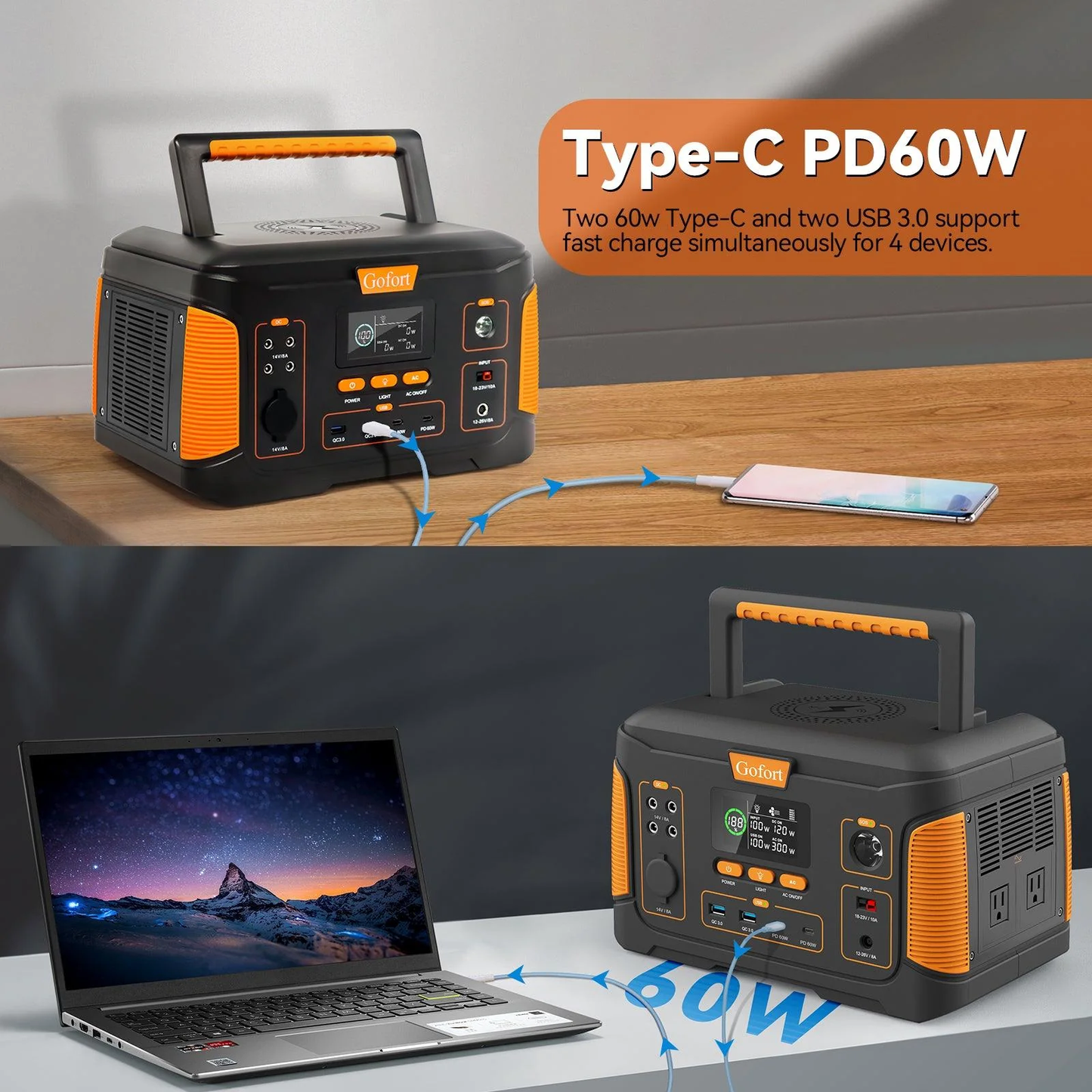 Gofort J1000Plus Portable Power Station | 1000W 932Wh