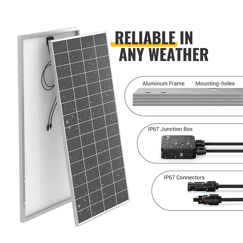 BougeRV 300W 12V 10BB Mono Solar Panel (New Arrival)